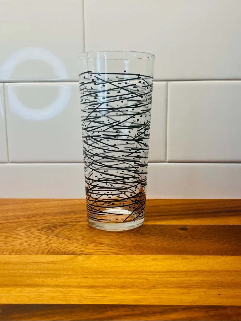 MCM Drinking Glass Lines and Dots